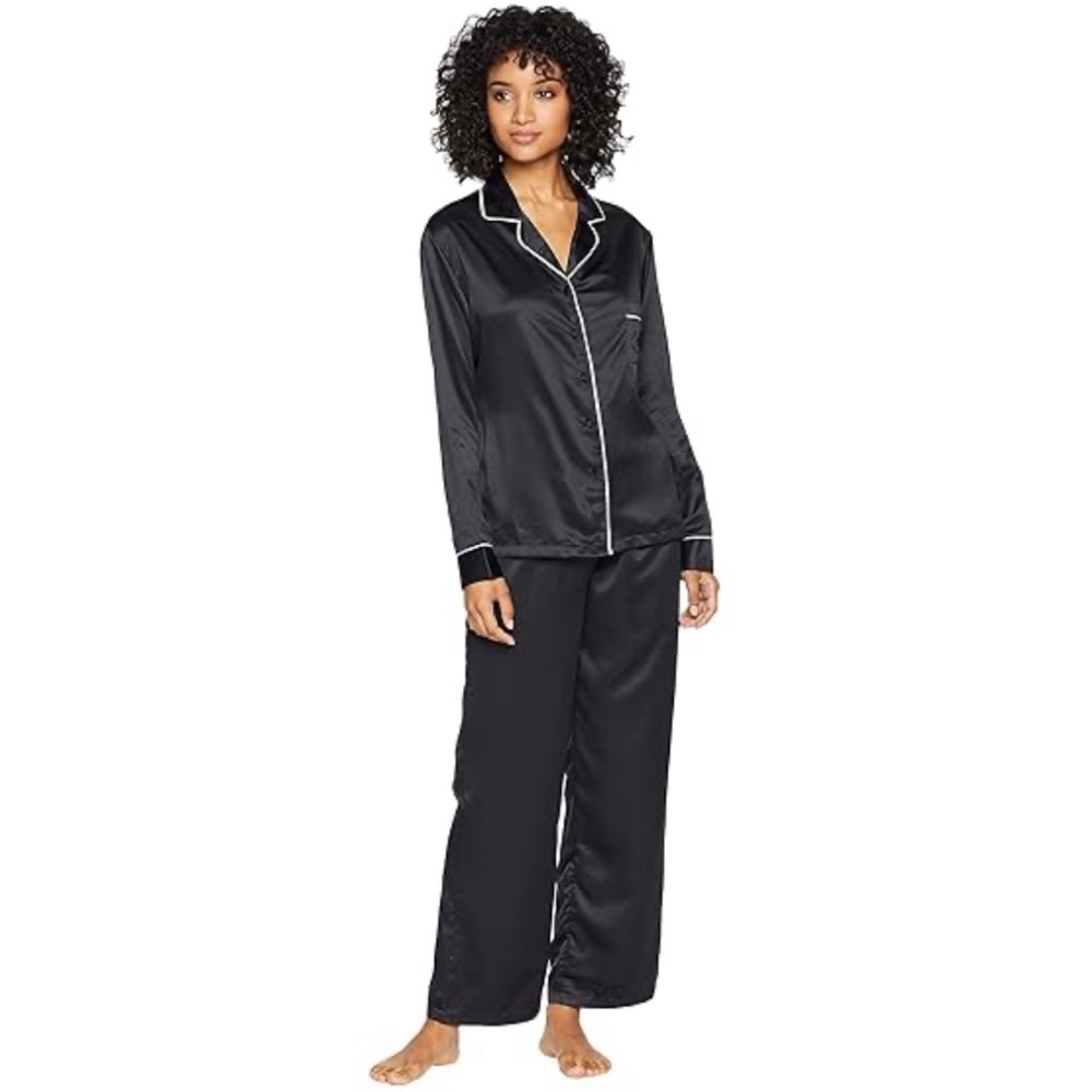EUC BLUEBELLA black and pink satin pj’s